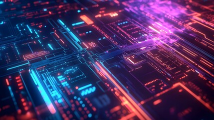 Digital technology and science background. 