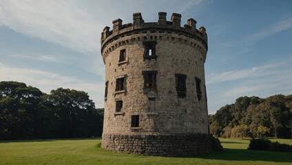 A whimsical archer tower in a fairy tale landscape