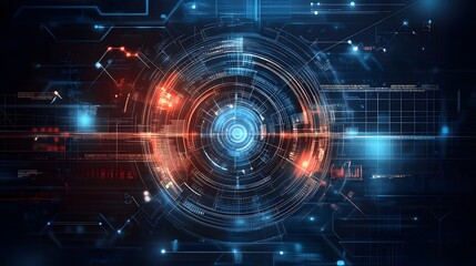 Obraz premium Digital technology and science background. 