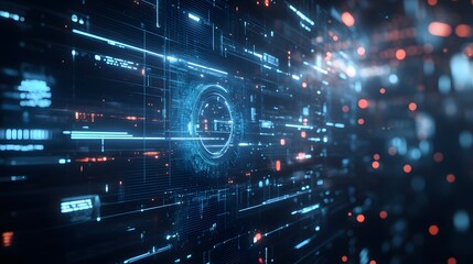 Obraz premium Digital technology and science background. 