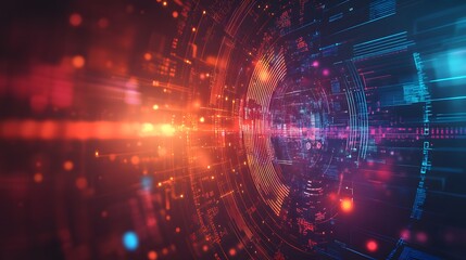 Digital technology and science background. 