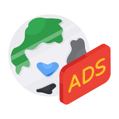 Modern design icon of global ad 

