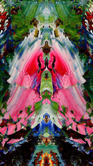 Abstract background art . Ethnic pattern. Mixtures of oil paint. Trendy hand painting canvas. Wall decor and Wall art prints Idea. 3D Texture. Art object