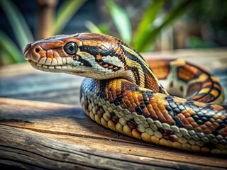 Fototapeta premium Cartoon Snake Coloring Book Vector Illustration - Fun Minimalist Design for Kids