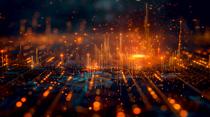 Financial Growth and Interconnectedness Concept