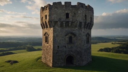 An ancient archer tower with intricate carvings tells tales of old