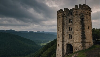 An ancient archer tower with weathered stones invites exploration and discovery