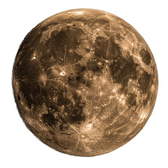 Blood moon isolated PNG on transparent background