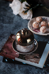 Carrot energy bites on a plate