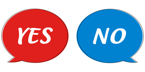 YESNO 　コメント　ふきだし　イラスト