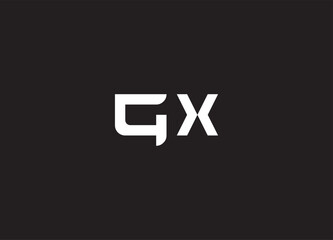 Fototapeta premium GX letter logo and initial logo design
