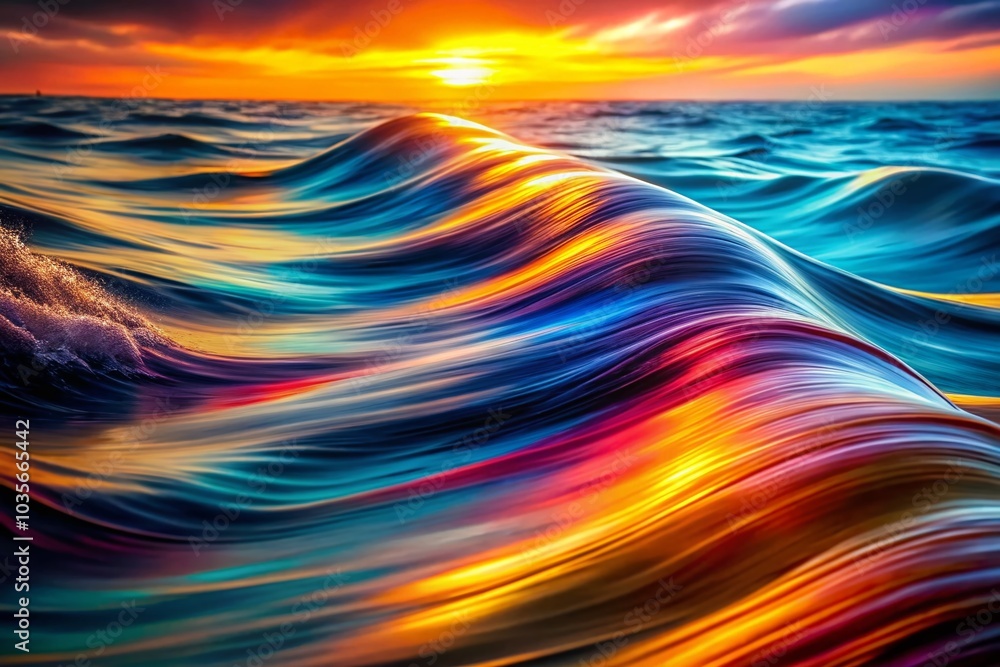 Poster color flow wave banner with abstract fluid lines and gradient background for modern design