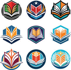 Book logo vector book symbol white background.