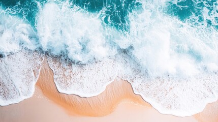 Waves Gently Rolling Onto Sandy Beaches During Summer Vacation Generative AI