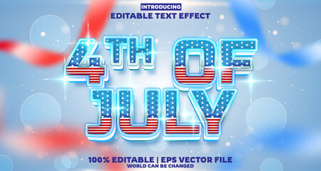 4th of july editable text effect in new modern trend style