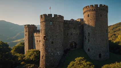 An enchanting archer tower hidden in the woods invites exploration and discovery