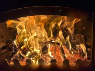 Cozy fireplace
