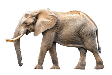 Fototapeta premium Dramatic Image of an Elephant Isolated on a transparent Background Perfect for Educational and Conservation Campaigns