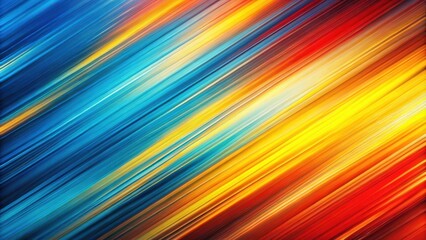 Abstract Diagonal Lines of Blue, Yellow, and Red Colors