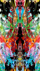 Fototapeta premium Abstract background art . Ethnic pattern. Mixtures of oil paint. Trendy hand painting canvas. Wall decor and Wall art prints Idea. 3D Texture. Art object