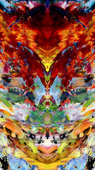 Abstract background art . Ethnic pattern. Mixtures of oil paint. Trendy hand painting canvas. Wall decor and Wall art prints Idea. 3D Texture. Art object