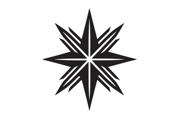 Obraz premium A bold geometric black star symbol 26.eps
