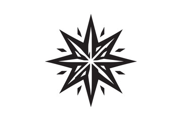Fototapeta premium A bold geometric black star symbol 27.eps