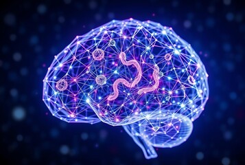 Fototapeta premium _. Neural NetworksComplex holographic representation of neural n