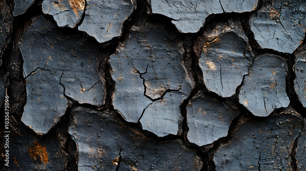 Poster close-up of intricate tree bark detailing natural textures and patterns