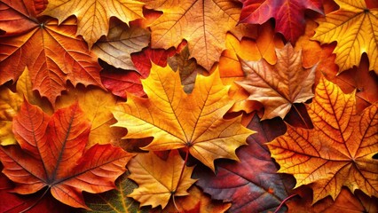 A Symphony of Autumn Hues, Where Crimson, Gold, and Amber Dance in a Tapestry of Fallen Leaves