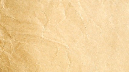 Crumpled yellow background paper texture
