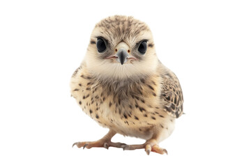 Fototapeta premium Adorable Falcon Chick Isolated on transparent Background Perfect for Wildlife and Nature Illustrations