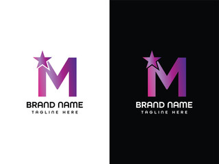 M letter Leaf Logo Aeroplane logo Design  Template