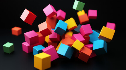 Obraz premium abstract colorful cubes background