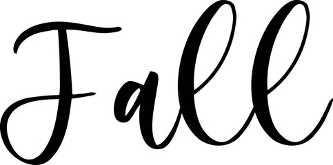 Fall Handwritten Graphic Design. Vector Illustration
