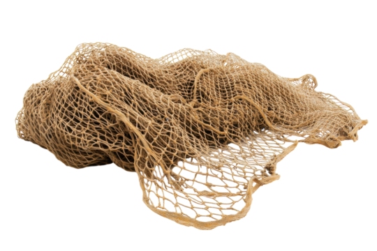 Fishing Net Isolated on a transparent Background for Use in Fishing Industry Marketing and Design Projects