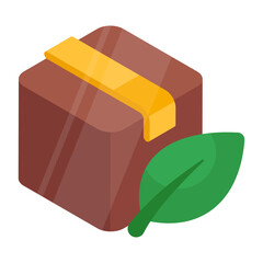 Unique design icon of eco box 

