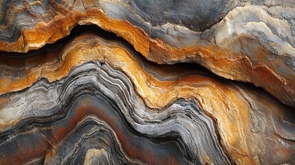 Obraz premium Abstract Rock Formation with Wavy Layers