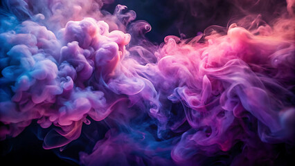 Ethereal clouds of smoke in shades of purple and pink, with a gradient fading into dark space