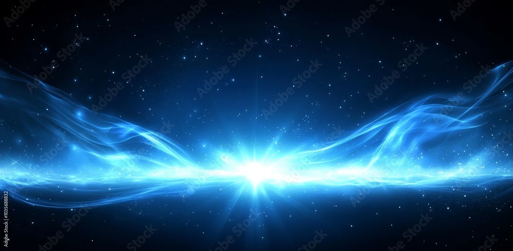 Poster digital data communication and big data technology wireframe illustration. concept of futuristic dig