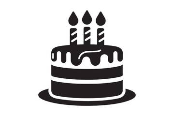 Birthday Cake silhouette vector 100.eps