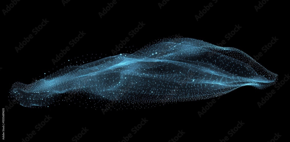 Poster futuristic digital innovation and technology illustrated with a hud grid line circuit and dots conne