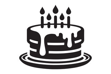 Birthday Cake silhouette vector 120.eps