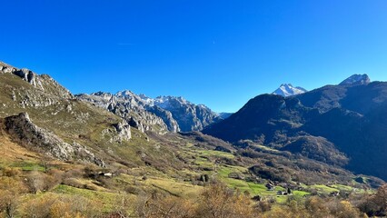 Winter mountains at the national park Picos de Europa