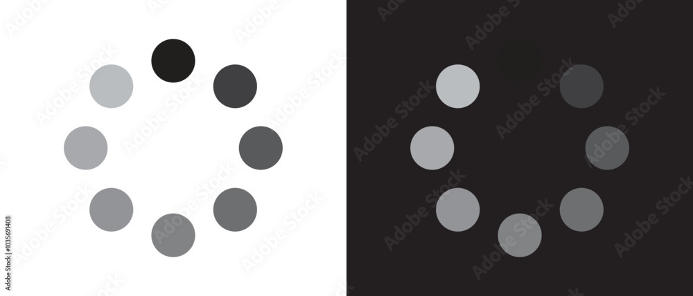 Poster loading icon set. load circular. loader buffer sign