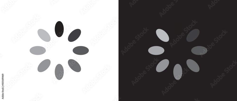 Poster loading icon set. load circular. loader buffer sign