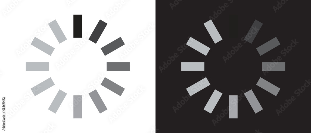 Poster loading icon set. load circular. loader buffer sign