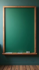 blank blackboard green board, back to school, green chalkboard with frame, Education concepts. green background, green background, a blank green chalkboard, a blank green board school