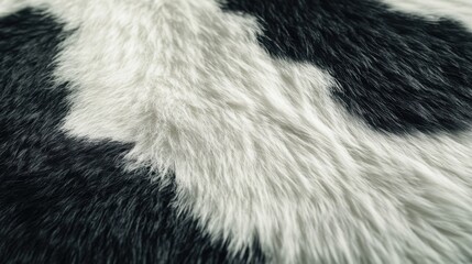Close-up of panda fur texture, showcasing the stark contrast between black and white patches, filling the entire screen with soft, detailed fur patterns.