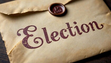 Worn Election Envelope with Wax Seal